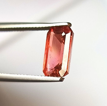 1.75 Carat 6X9X3.8 (WXLXD) Natural Emerald Cut Bi-colour tourmaline