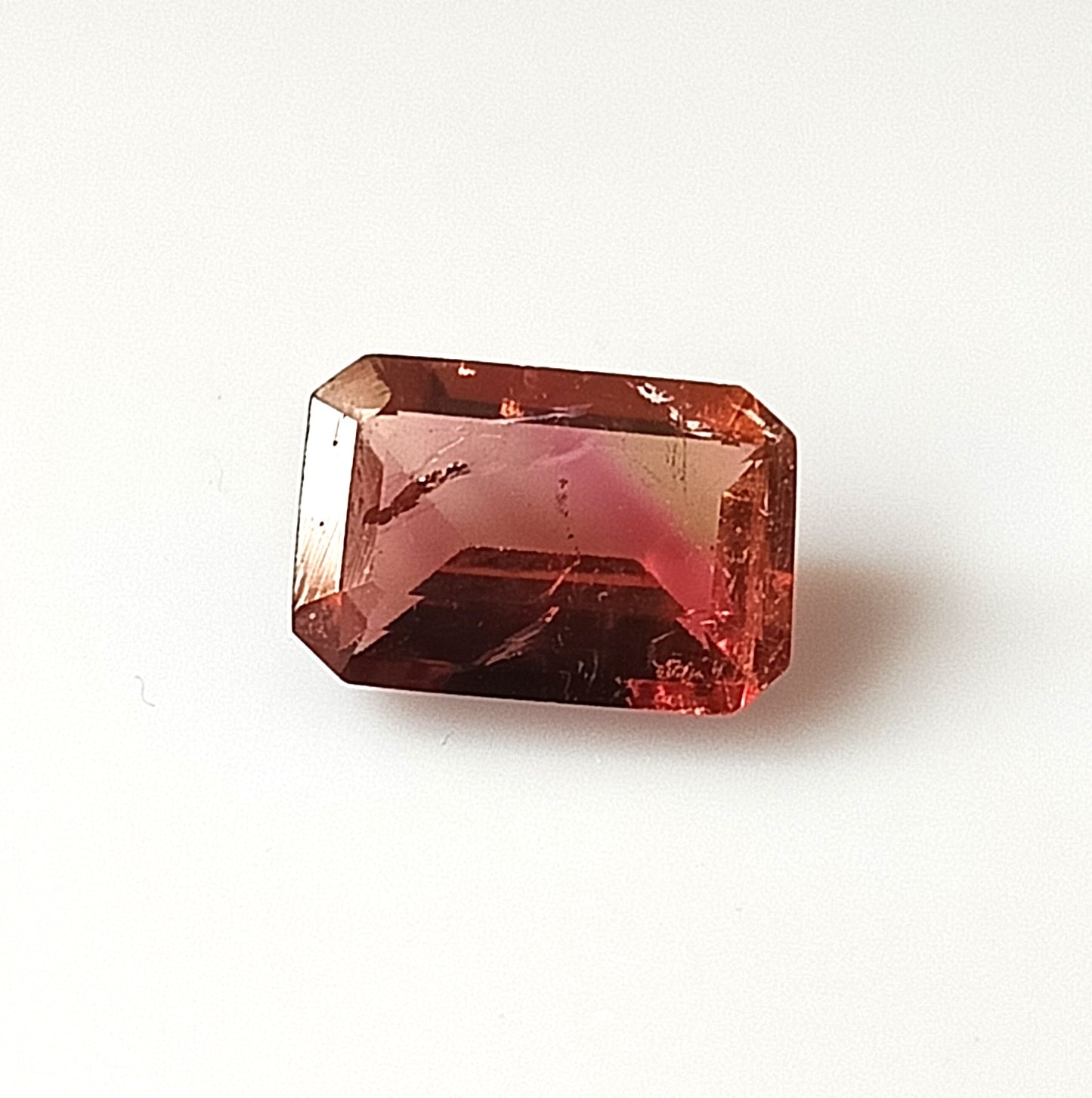 1.75 Carat 6X9X3.8 (WXLXD) Natural Emerald Cut Bi-colour tourmaline
