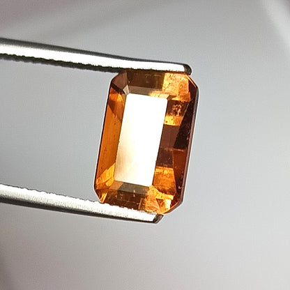 3.0 Carat 7X10X5.7 (WXLXD) Natural Emerald Cut Bi-colour tourmaline