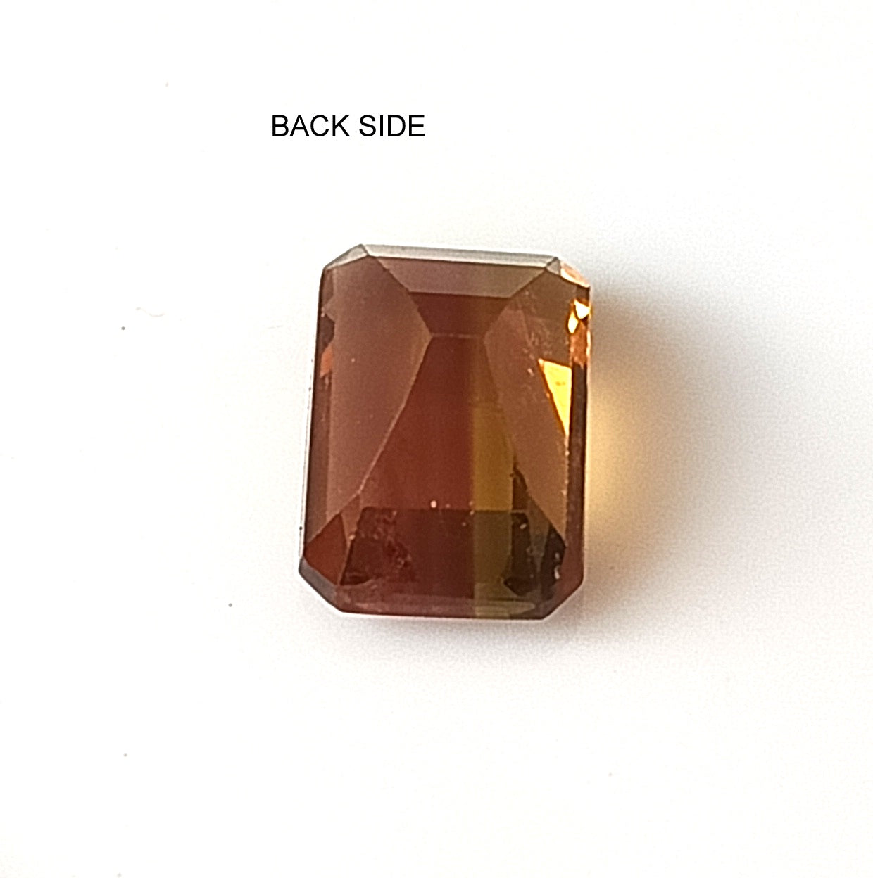 3.0 Carat 7X10X5.7 (WXLXD) Natural Emerald Cut Bi-colour tourmaline