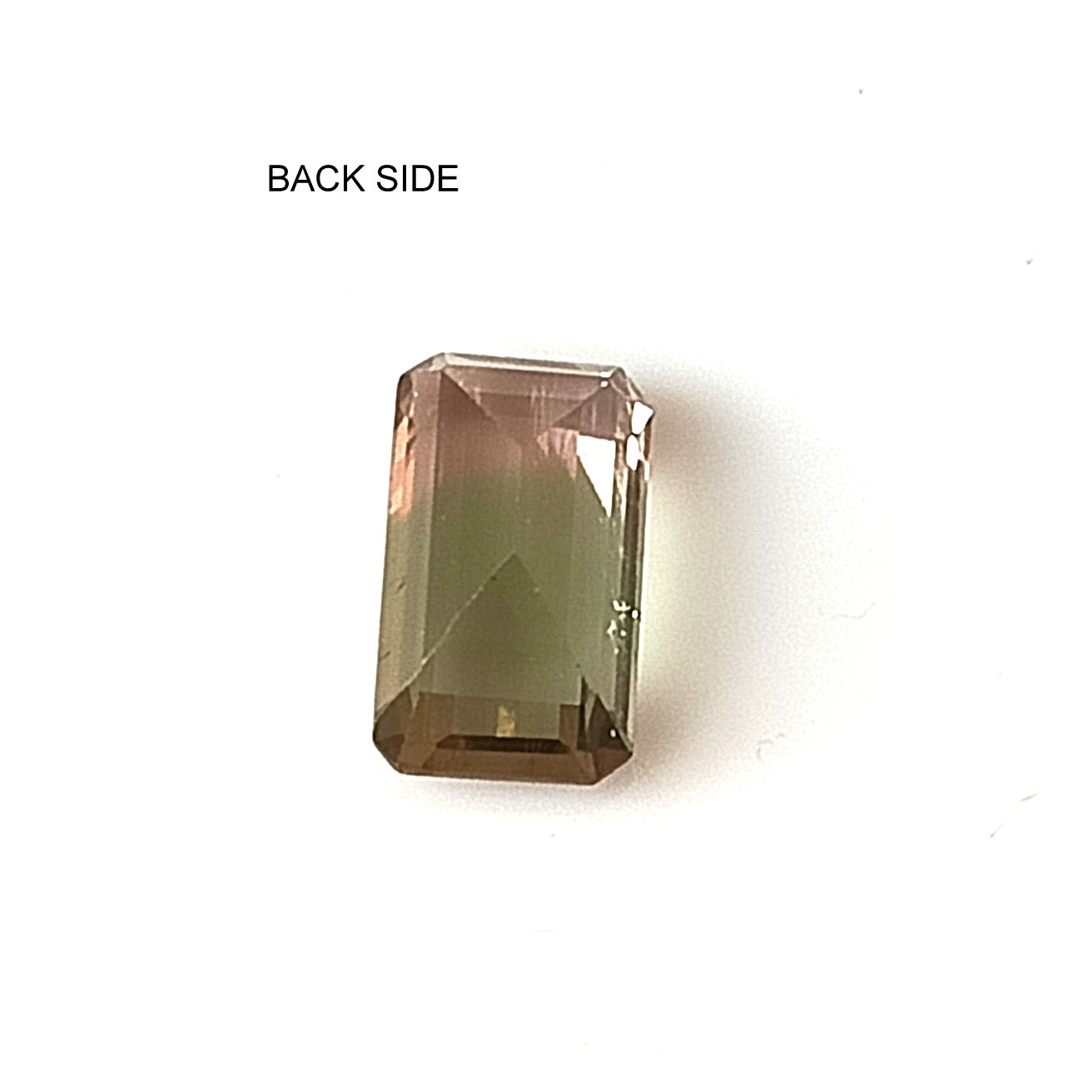 1.85 Carat 5.5X9.7X4.2 (WXLXD) Natural Emerald Cut Bi-colour tourmaline