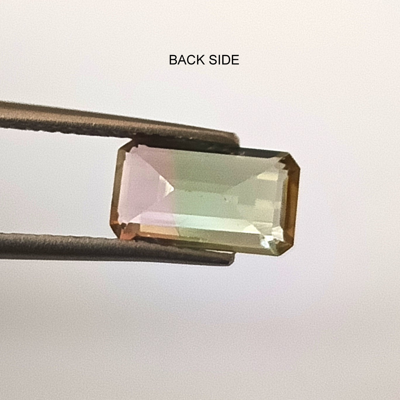 1.85 Carat 5.5X9.7X4.2 (WXLXD) Natural Emerald Cut Bi-colour tourmaline