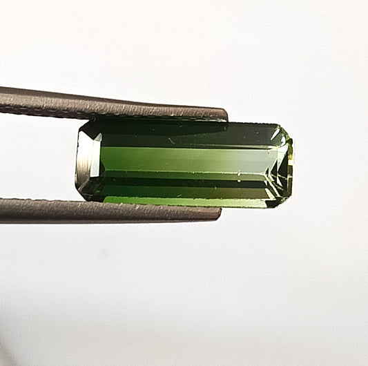 2.20 Carat 5X12.4X4.2 (WXLXD) Natural Emerald Cut Bi-colour tourmaline