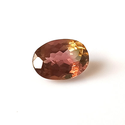 1.60 Carat 6.4X8.8X4.3 (WXLXD) Natural Oval Cut Bi-colour tourmaline