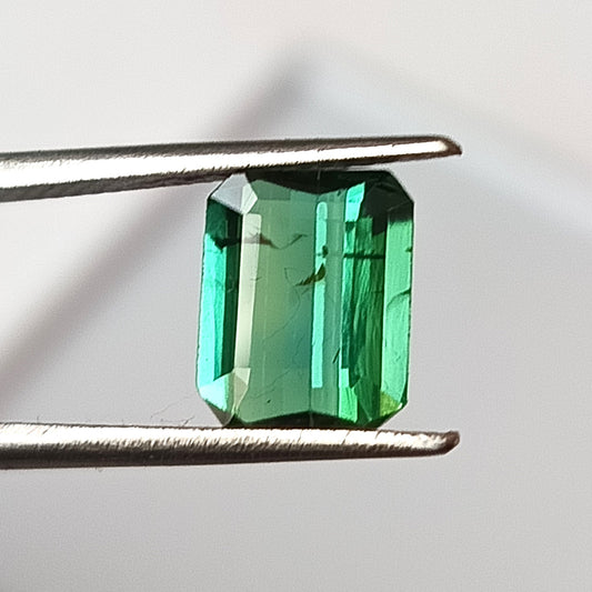 2.0 Carat 7X8.7X3.8 (WXLXD) Natural Emerald Cut Blueish-Green tourmaline