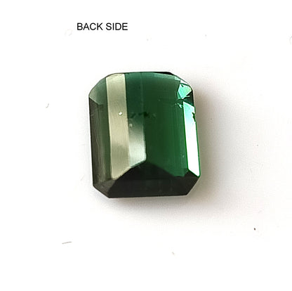 2.0 Carat 7X8.7X3.8 (WXLXD) Natural Emerald Cut Blueish-Green tourmaline