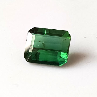 2.0 Carat 7X8.7X3.8 (WXLXD) Natural Emerald Cut Blueish-Green tourmaline