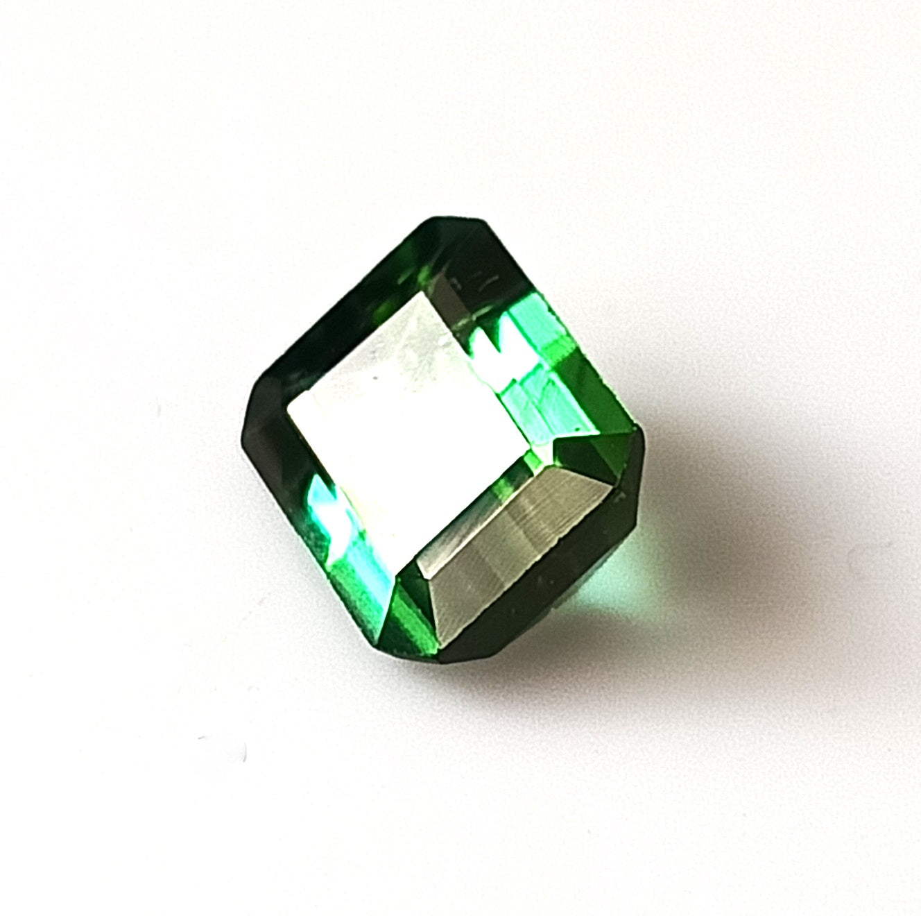 2.0 Carat 7X8.7X3.8 (WXLXD) Natural Emerald Cut Blueish-Green tourmaline