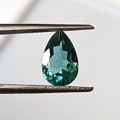 1.30 Carat 6X9.4X4 (WXLXD) Natural Pear Cut Aqua/Lagoon tourmaline