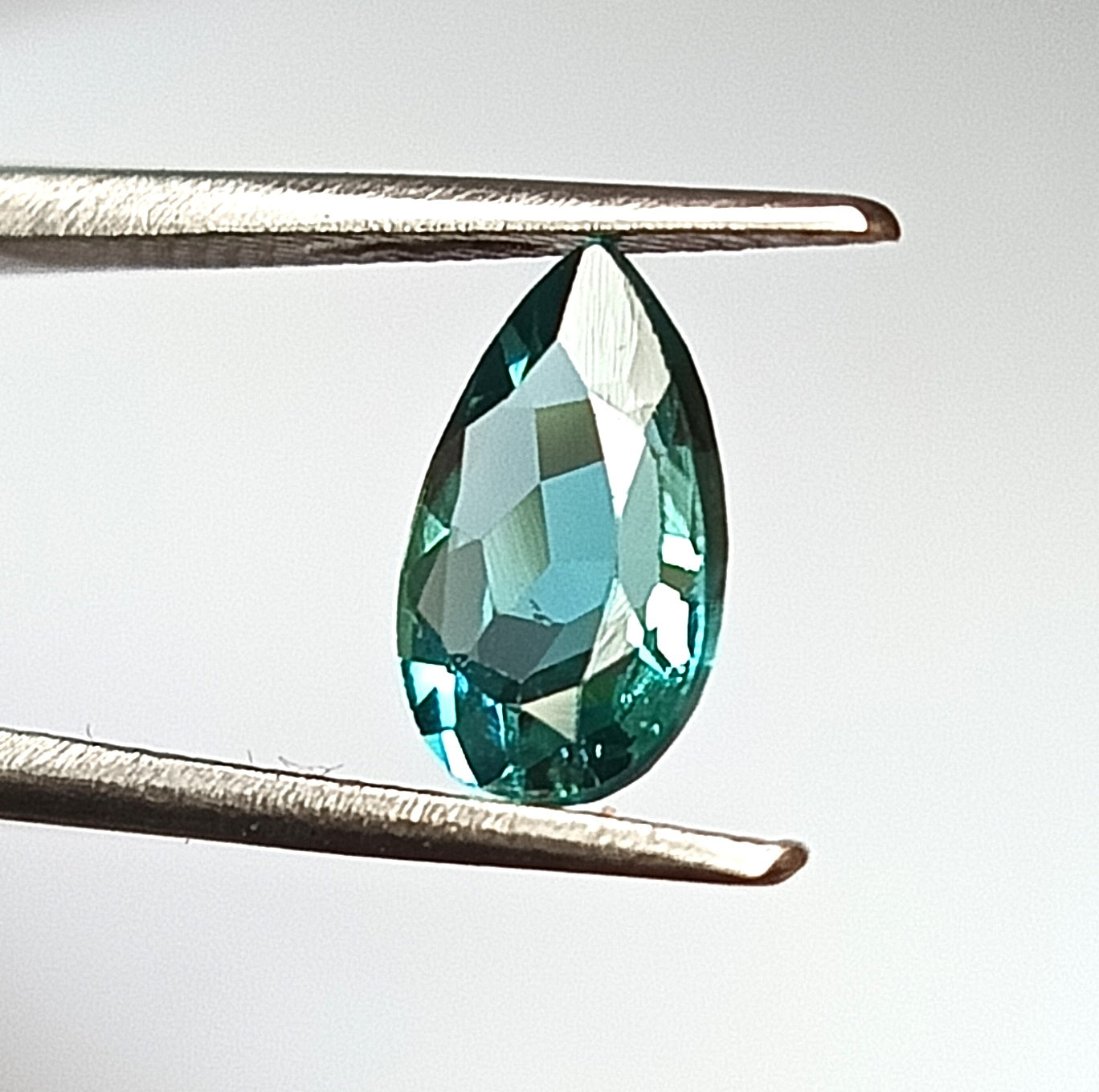 1.30 Carat 6X9.4X4 (WXLXD) Natural Pear Cut Aqua/Lagoon tourmaline