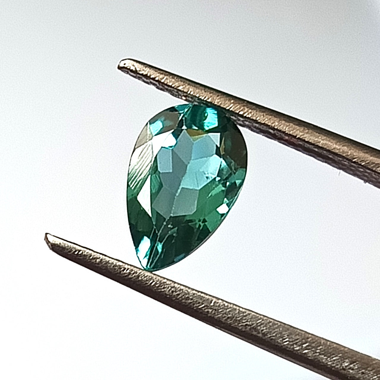 1.30 Carat 6X9.4X4 (WXLXD) Natural Pear Cut Aqua/Lagoon tourmaline