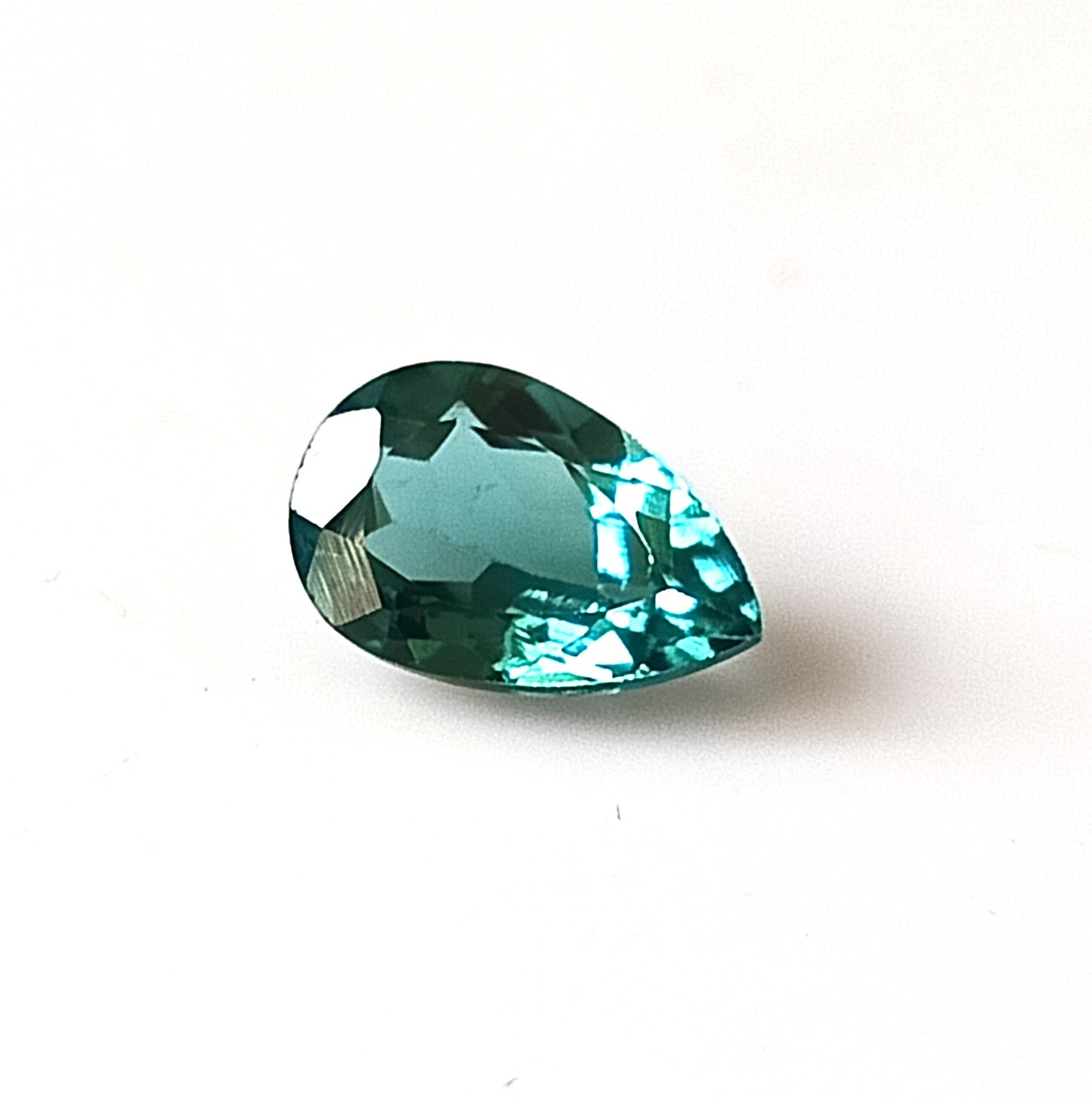 1.30 Carat 6X9.4X4 (WXLXD) Natural Pear Cut Aqua/Lagoon tourmaline