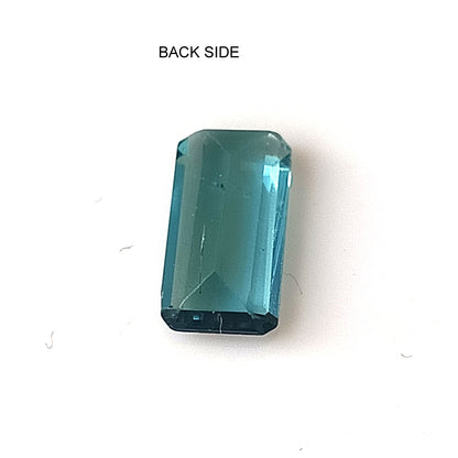 1.10 Carat 5X9.5X12.6 (WXLXD) Natural Emerald Cut Lagoon/Aqua tourmaline
