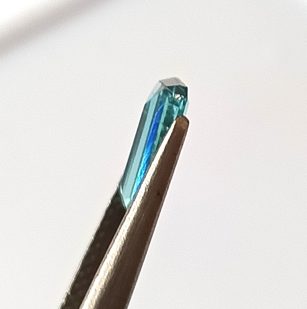 1.10 Carat 5X9.5X12.6 (WXLXD) Natural Emerald Cut Lagoon/Aqua tourmaline