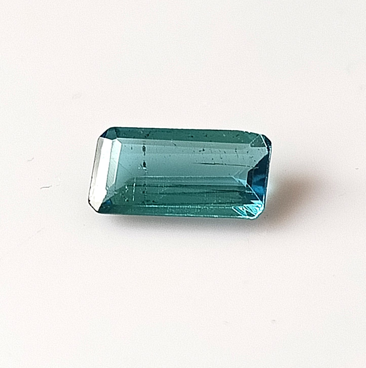 1.10 Carat 5X9.5X12.6 (WXLXD) Natural Emerald Cut Lagoon/Aqua tourmaline