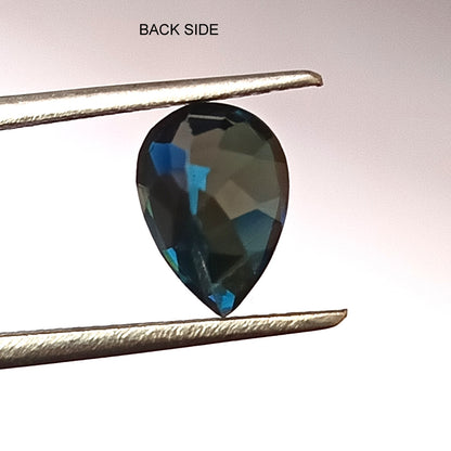 1.95 Carat 7X9.5X5.3 (WXLXD) Natural Pear Cut Indicolite tourmaline