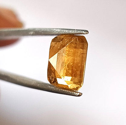 4.55  Carat 9X10X5.9 (WXLXD) Natural Octagon Cut Yellow tourmaline