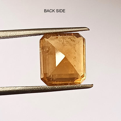 4.55  Carat 9X10X5.9 (WXLXD) Natural Octagon Cut Yellow tourmaline