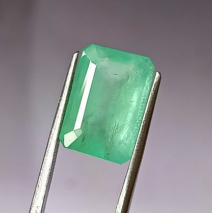 6.15 Carat 9.1X13.3X6.5 (WXLXD) Natural Zambian Emerald Cut Emerald