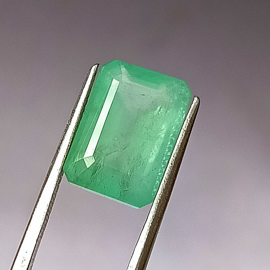 6.15 Carat 9.1X13.3X6.5 (WXLXD) Natural Zambian Emerald Cut Emerald