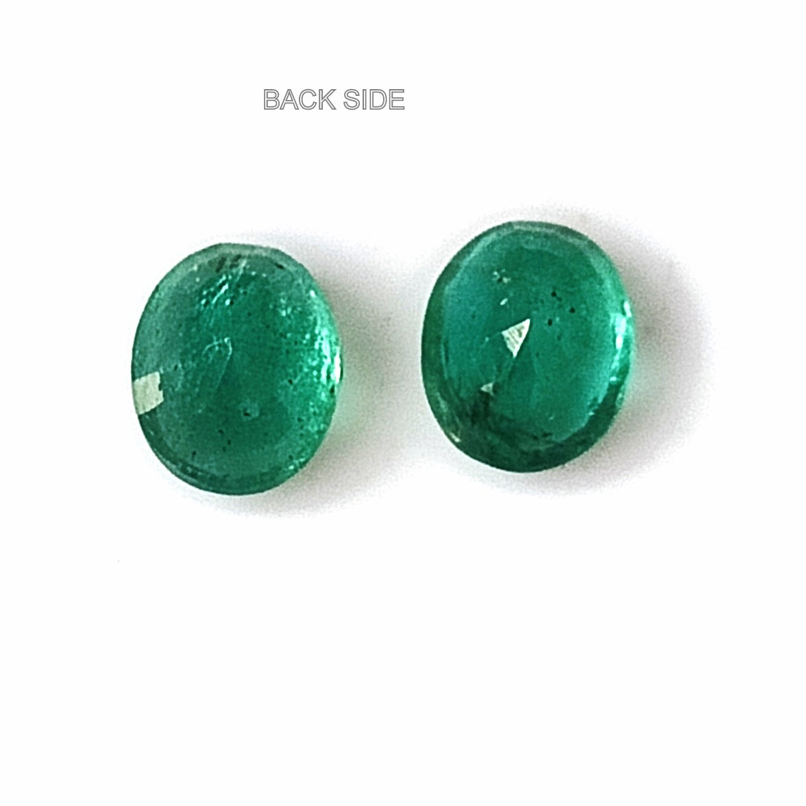 1.15 Carat 2 Pieces 5X6 MM Oval Cut Natural Faceted Zambian Emerald Lot