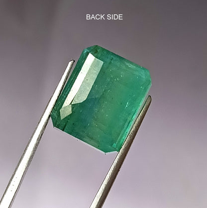 10.75 Carat 11.4X13.8X7 (WXLXD) Natural Zambian Emerald Cut Emerald