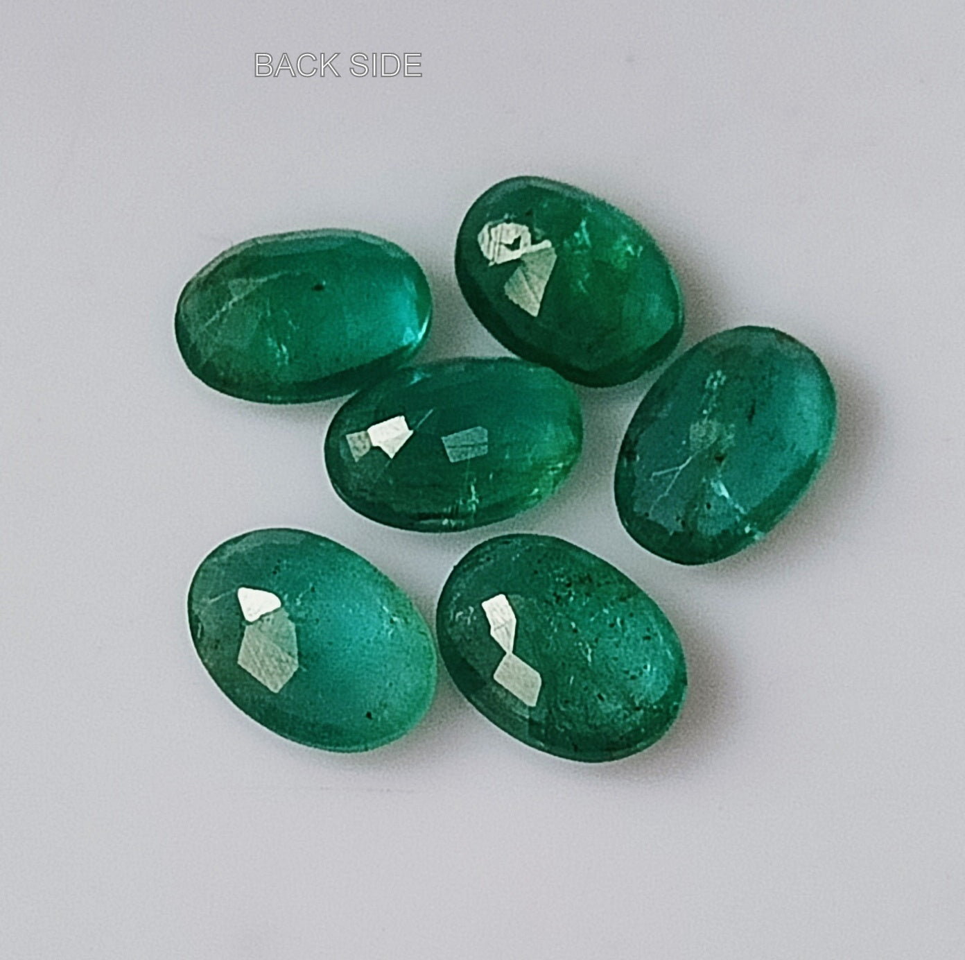 4.0 Carat 6 Pieces 7X5 MM Oval Cut Natural Faceted Zambian Emerald Lot