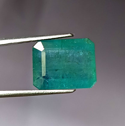 8.70 Carat 10.6X13.5X6.4 (WXLXD) Natural Zambian Emerald Cut Emerald