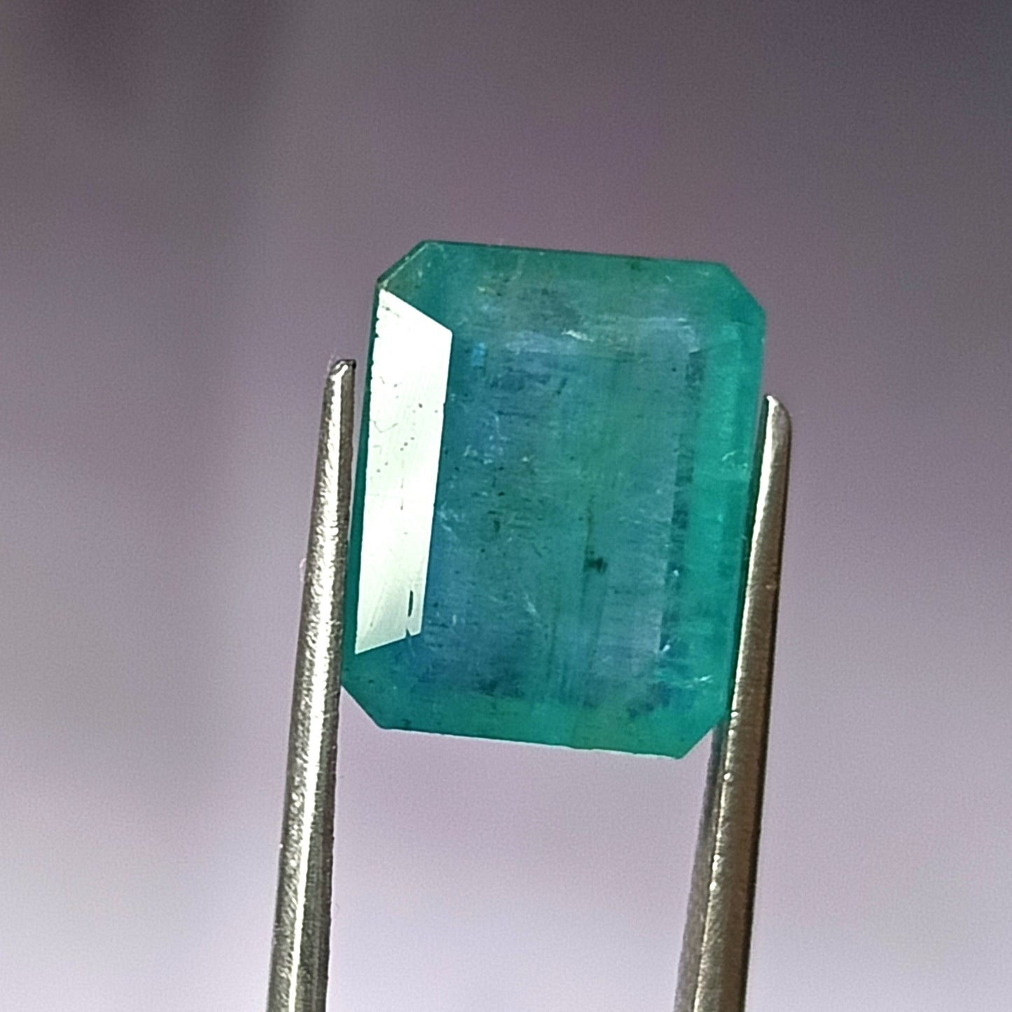 8.70 Carat 10.6X13.5X6.4 (WXLXD) Natural Zambian Emerald Cut Emerald