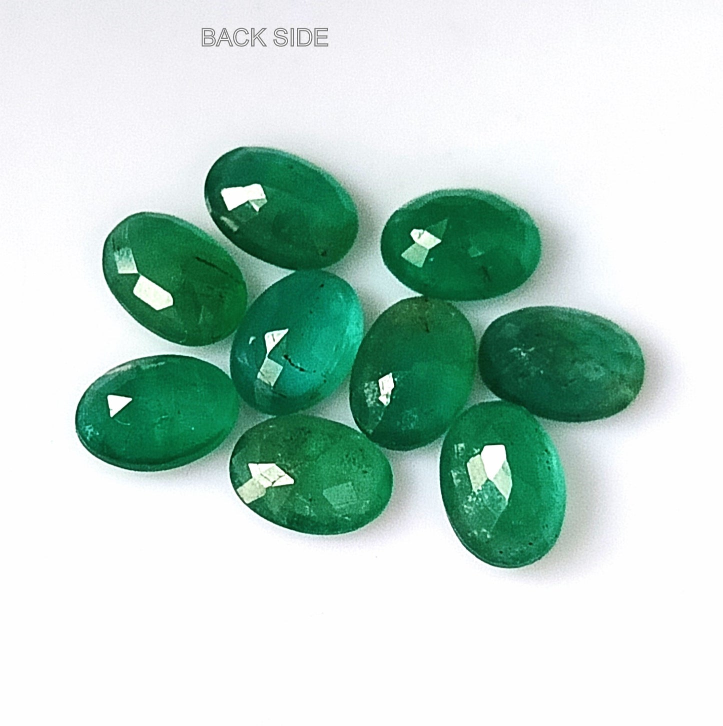 6.45 Carat 9 Pieces 7X5 MM Oval Cut Natural Faceted Zambian Emerald Lot