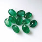 8.0 Carat 10 Pieces 7X5 MM Oval Cut Natural Faceted Zambian Emerald Lot