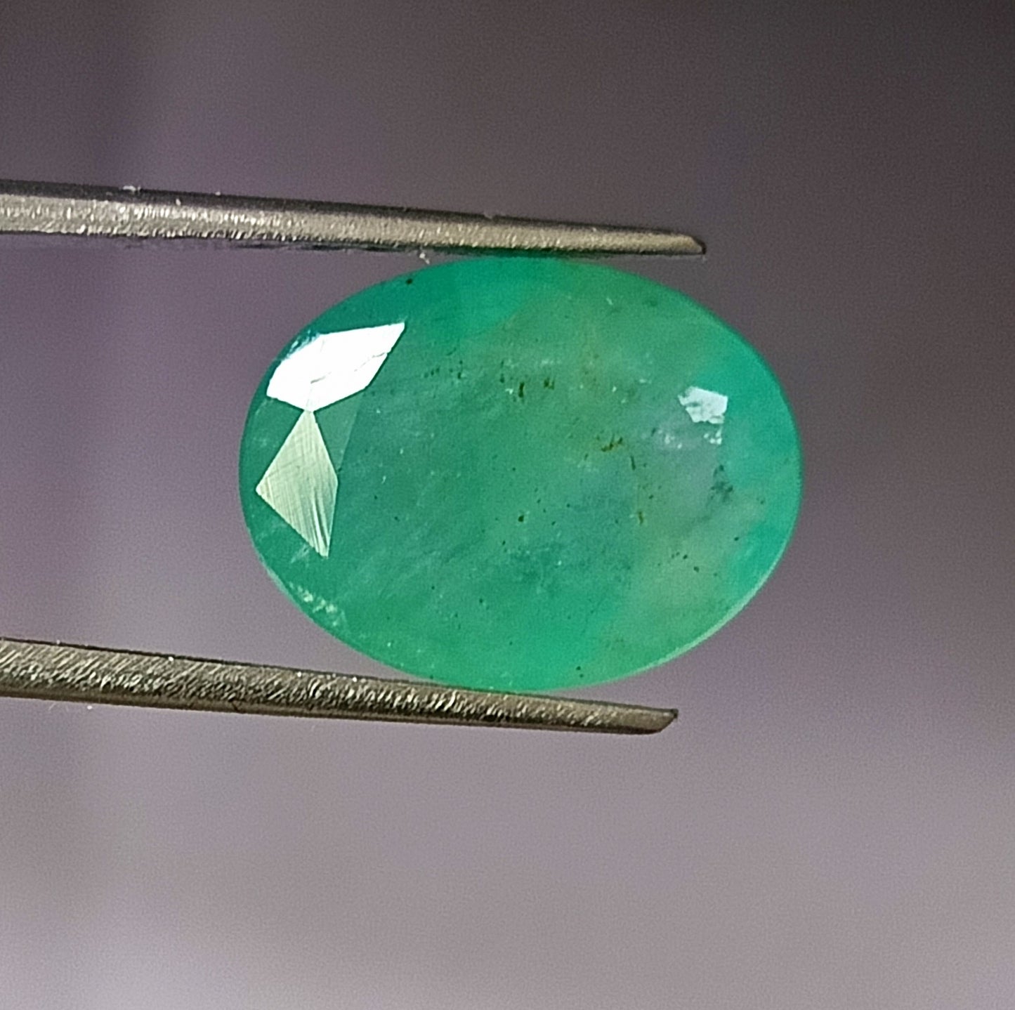 7.80 Carat 11.8X15.2X7.2 (WXLXD) Natural Zambian Oval Cut Emerald