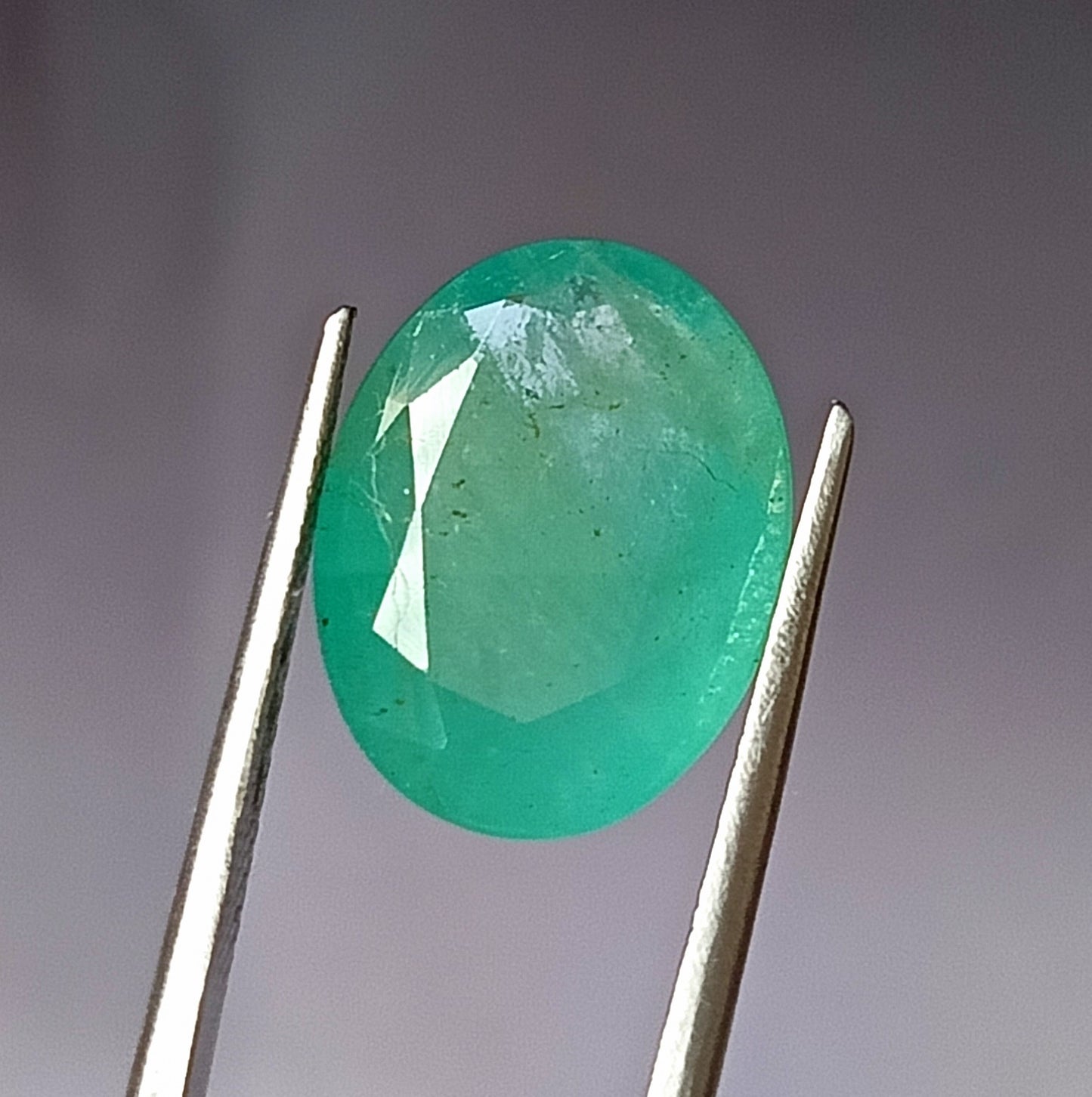 7.80 Carat 11.8X15.2X7.2 (WXLXD) Natural Zambian Oval Cut Emerald