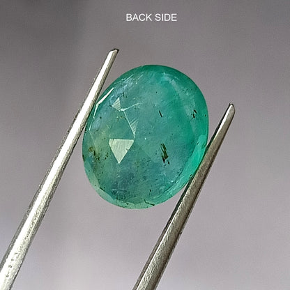 6.20 Carat 10.1X12.5X6.1 (WXLXD) Natural Zambian Oval Cut Emerald
