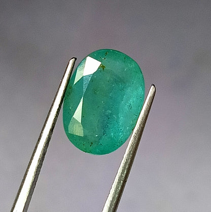 4.55 Carat 9.2X12.6X5.4 (WXLXD) Natural Zambian Oval Cut Emerald