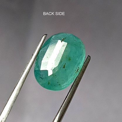 4.55 Carat 9.2X12.6X5.4 (WXLXD) Natural Zambian Oval Cut Emerald