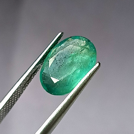 3.45 Carat 8.7X11.5X4.8 (WXLXD) Natural Zambian Oval Cut Emerald