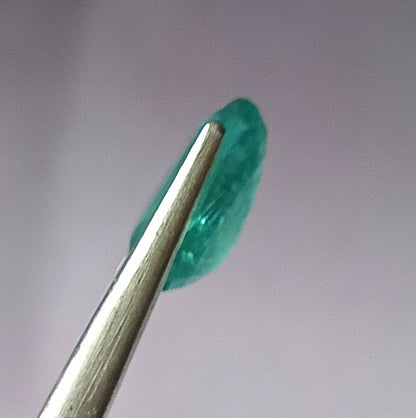 3.45 Carat 8.7X11.5X4.8 (WXLXD) Natural Zambian Oval Cut Emerald