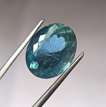 5.0 Carat 10.8X13.8X6.5 (WXLXD) Natural Oval Cut Santa Maria Aquamarine