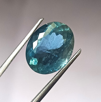 5.0 Carat 10.8X13.8X6.5 (WXLXD) Natural Oval Cut Santa Maria Aquamarine