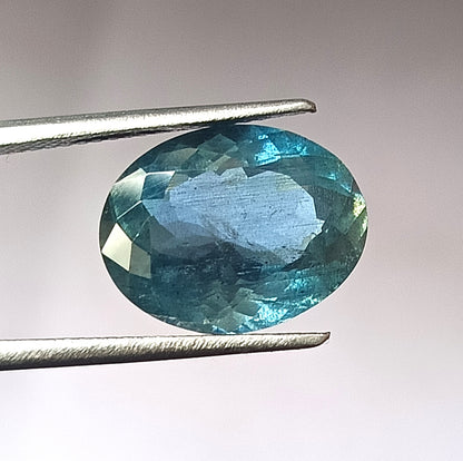 5.0 Carat 10.8X13.8X6.5 (WXLXD) Natural Oval Cut Santa Maria Aquamarine