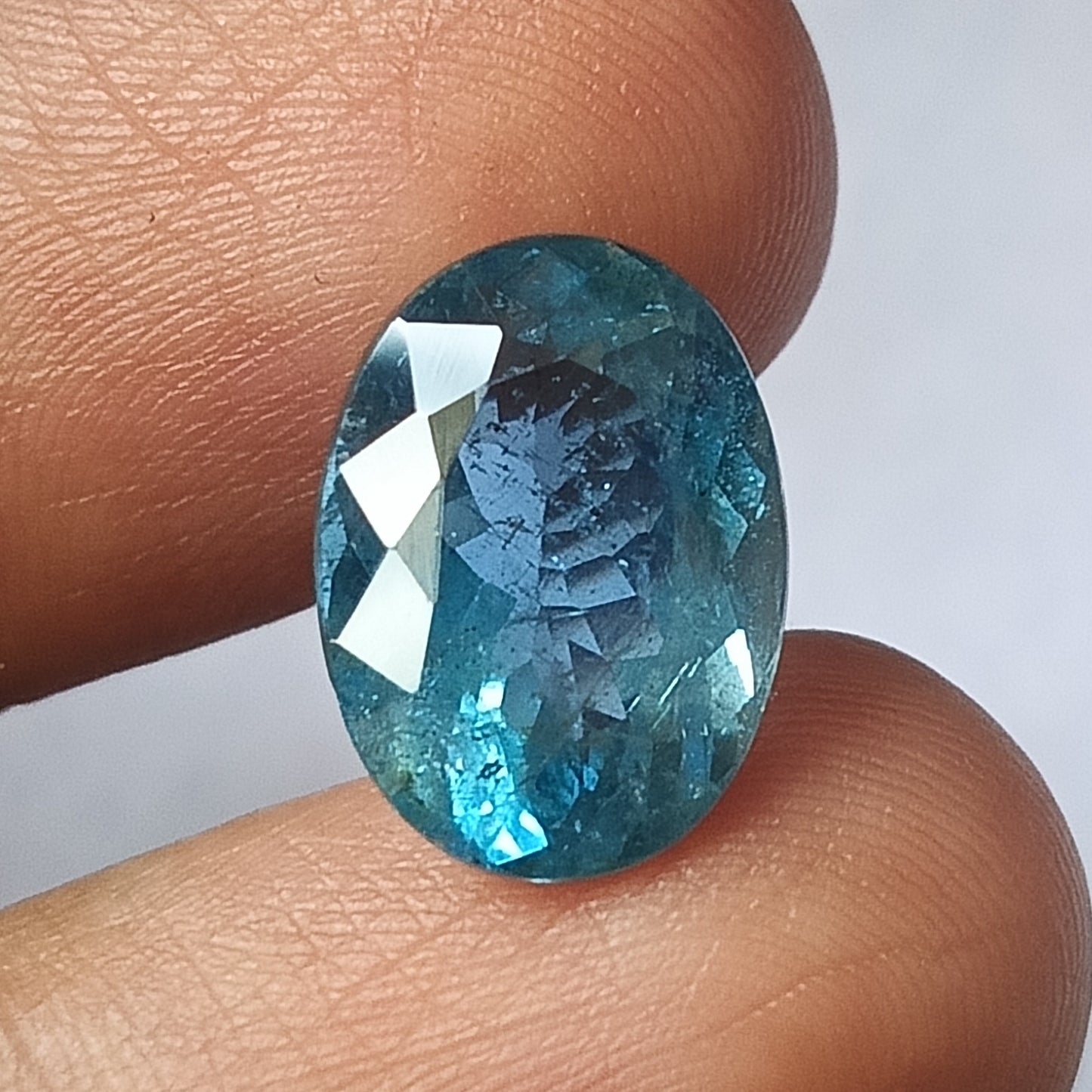 6.55 Carat 10.8X14.8X7.2 (WXLXD) Natural Oval Cut Santa Maria Aquamarine