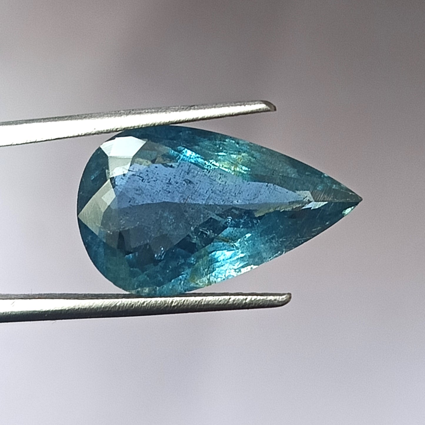 5.75 Carat 10.4X17.4X6 (WXLXD) Natural Pear Shaped Santa Maria Aquamarine