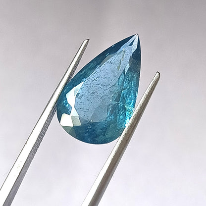 5.75 Carat 10.4X17.4X6 (WXLXD) Natural Pear Shaped Santa Maria Aquamarine