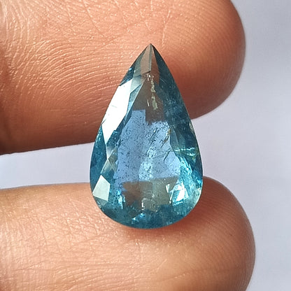 5.75 Carat 10.4X17.4X6 (WXLXD) Natural Pear Shaped Santa Maria Aquamarine