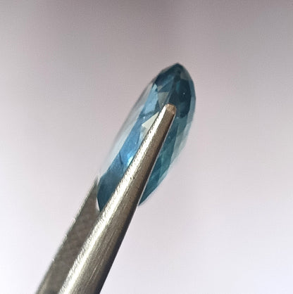 5.0 Carat 9.6X13.7X5.2 (WXLXD) Natural Oval Cut Santa Maria Aquamarine