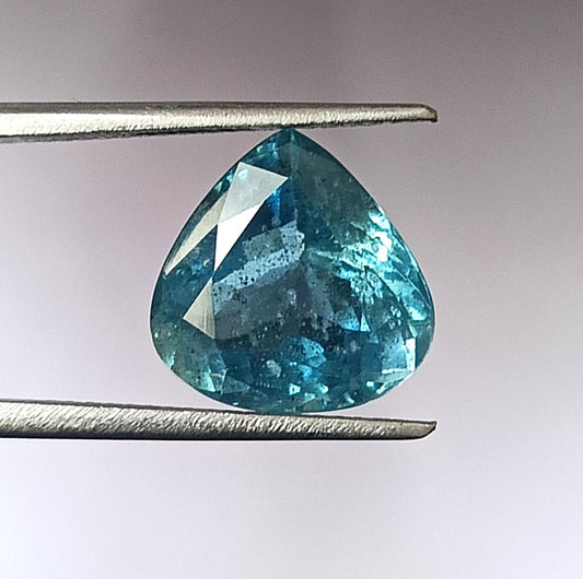 5.60 Carat 12X12X7.3 (WXLXD) Natural Heart/Trigonal Cut Santa Maria Aquamarine