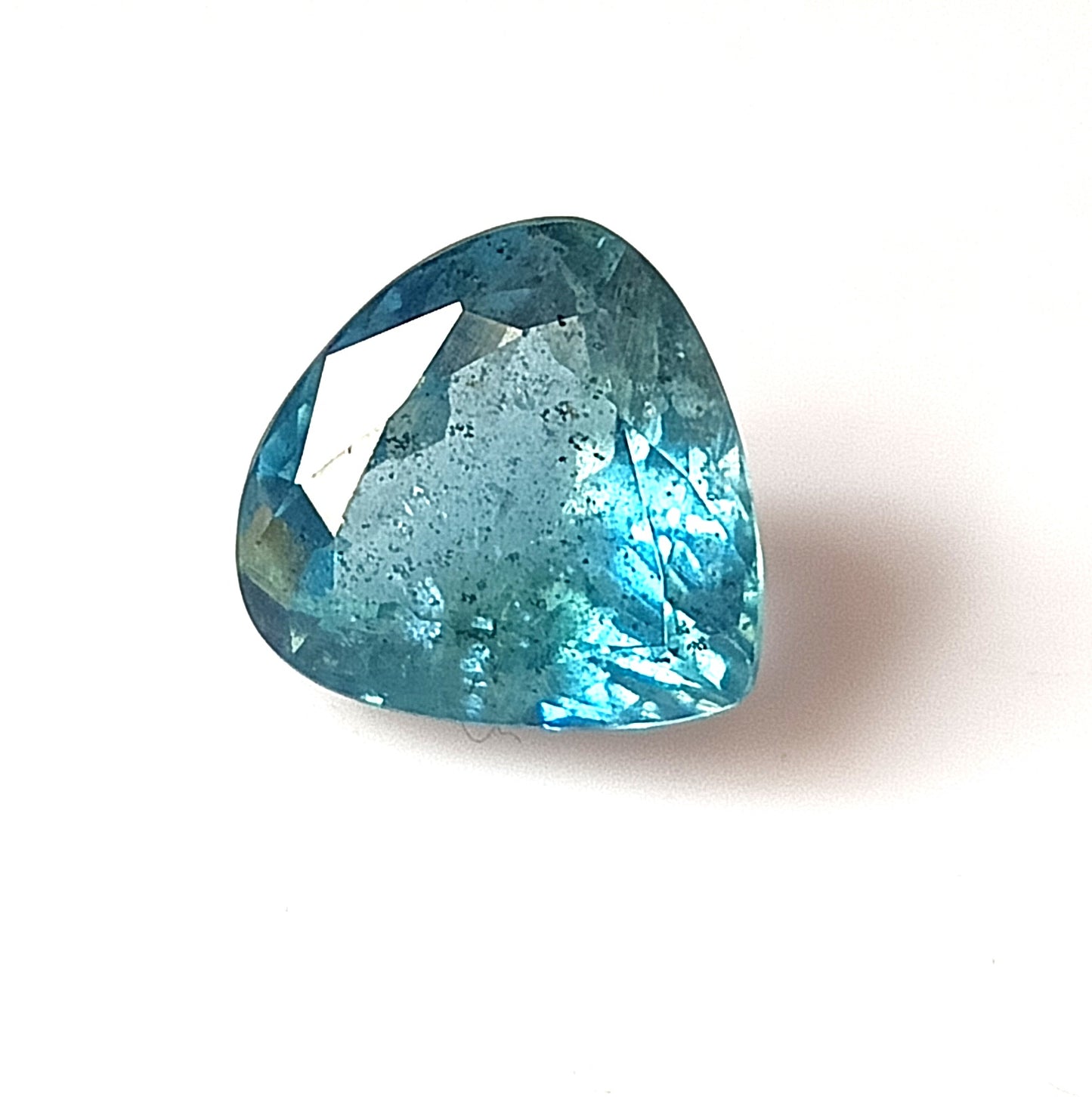 5.60 Carat 12X12X7.3 (WXLXD) Natural Heart/Trigonal Cut Santa Maria Aquamarine