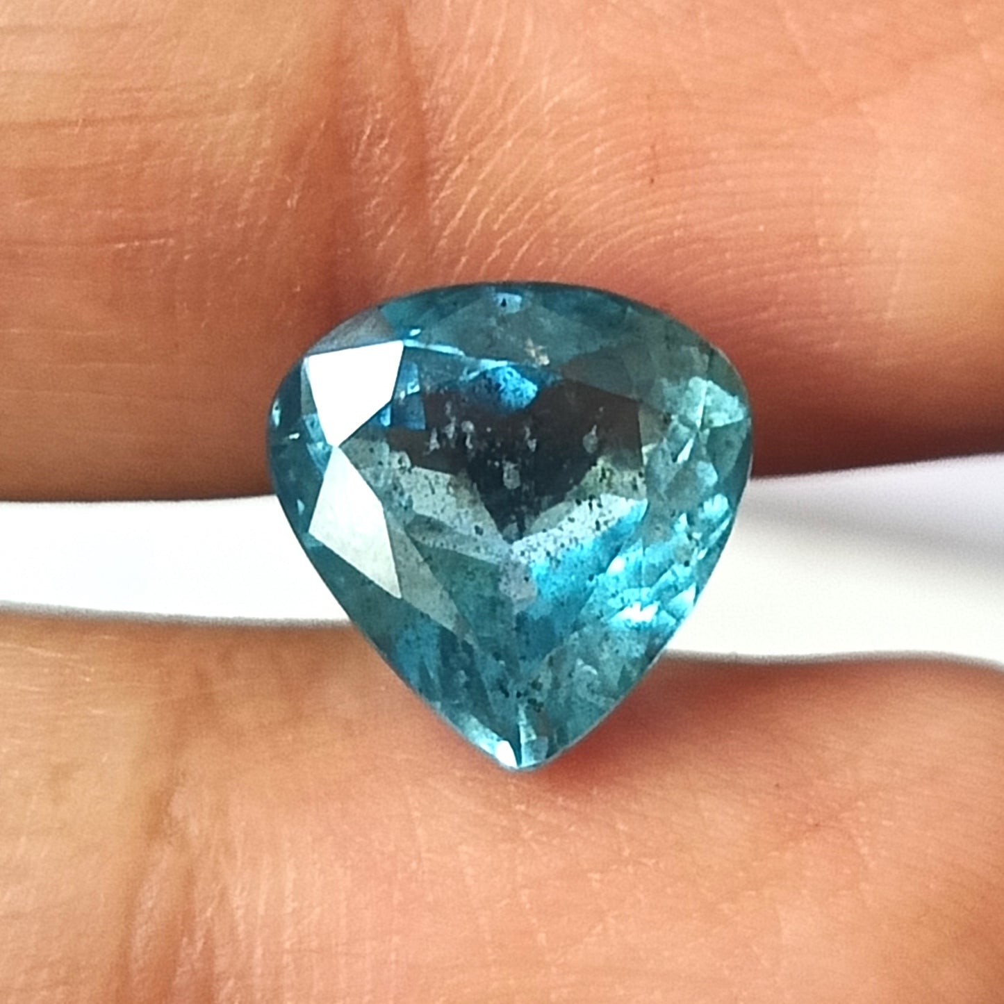 5.60 Carat 12X12X7.3 (WXLXD) Natural Heart/Trigonal Cut Santa Maria Aquamarine