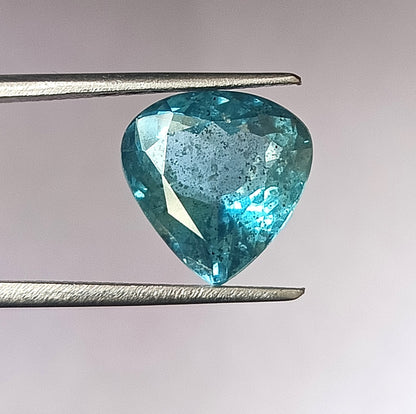 5.60 Carat 12X12X7.3 (WXLXD) Natural Heart/Trigonal Cut Santa Maria Aquamarine